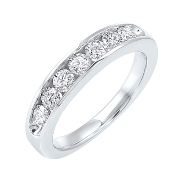 14k white gold 7 stone channel diamond band (3/4 ct. tw.)