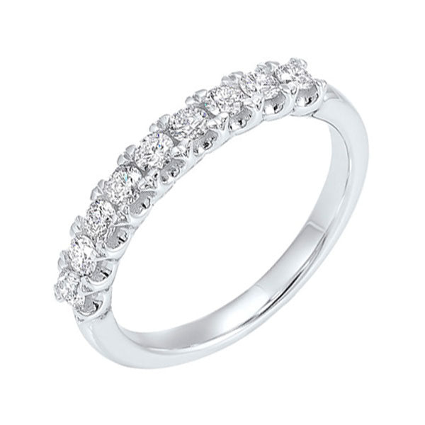 14k white gold prong diamond band (1/4 ct. tw.)