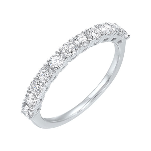 14k white gold 11 stone prong diamond band (3/4 ct. tw.)