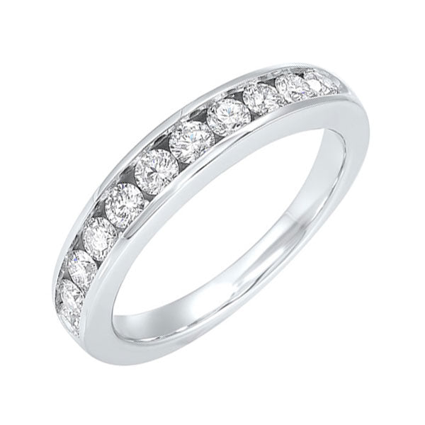 channel set diamond wedding band in 14k white gold (1 ct. tw.)