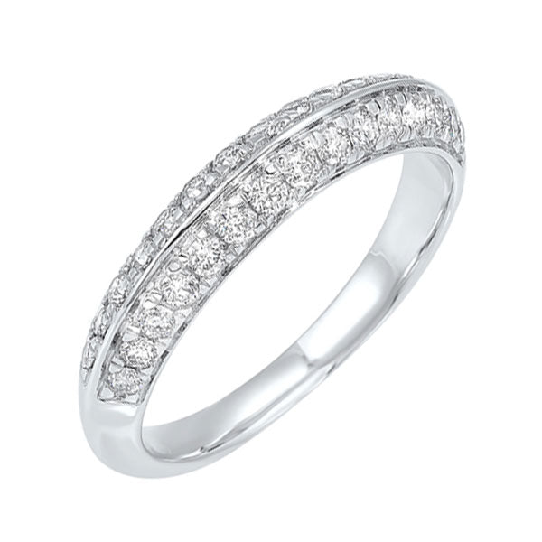 multi-row diamond ring in 14k white gold (1/4 ct. tw.)