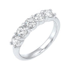 five stone shared prong diamond band in 14k white gold (1/2 ct. tw.)