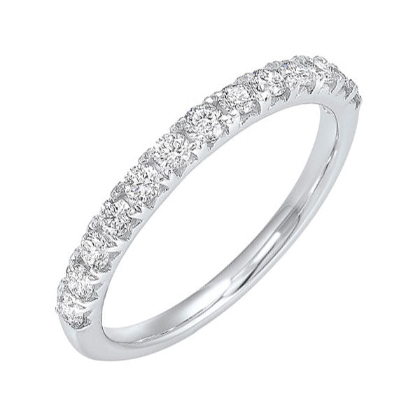 14k white gold prong diamond band (1/4 ct. tw.)