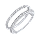 14k white gold inserts prong diamond ring (1/10 ct. tw.)