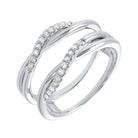 14k white gold inserts prong diamond ring (1/6 ct. tw.)