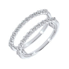 14k white gold inserts single prong diamond ring (1/3 ct. tw.)