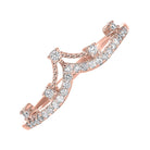 10k rose gold stackable prong diamond band (1/5 ct. tw.)