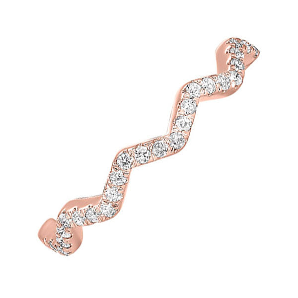 10k rose gold stackable prong diamond band (1/5 ct. tw.)
