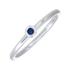 sapphire birthstone ring in 10k white gold