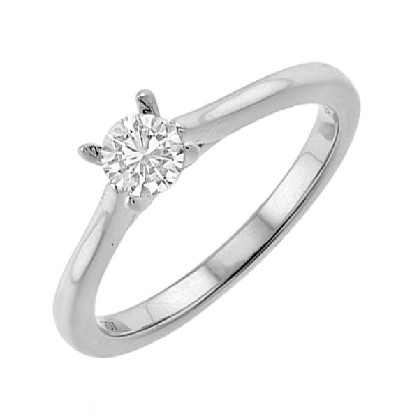classic solitaire diamond engagement ring in 14k white gold (1/4 ct. tw.)