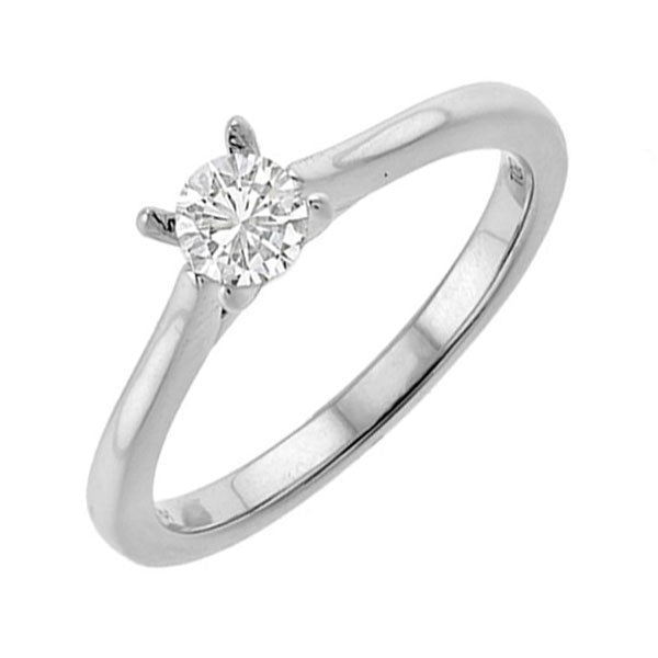 classic solitaire diamond engagement ring in 14k white gold (1/3 ct. tw.)