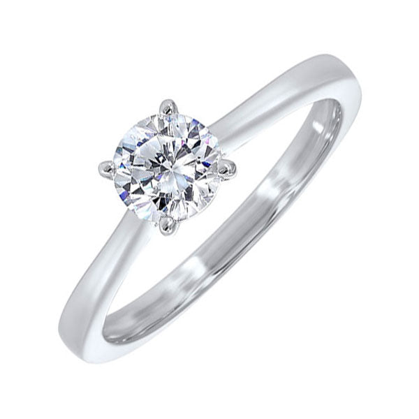 classic solitaire diamond engagement ring in 14k white gold (3/4 ct. tw.)