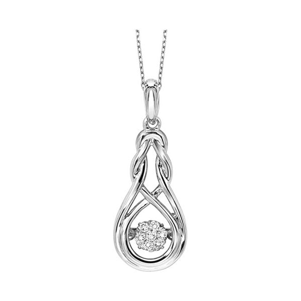 diamond rol rhythm of love anniversary pendant in sterling silver