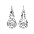 silver (slv 995) diamond classic book rhythm of love fashion earrings   - 1/6 ctw