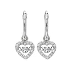 10k white gold rhythm of love prong diamond earrings 1/5ct