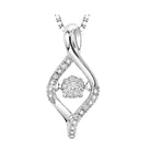 diamond rol rhythm of love modern infinity cluster pendant in sterling silver