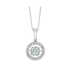 rhythm of love diamond halo pendant in 14k white gold (3/4 ct. tw.)