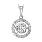 rhythm of love diamond halo pendant in 14k white gold (1 1/4 ct. tw.)