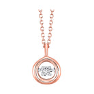 diamond pendant in 10k rose gold