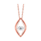 diamond rol rhythm of life solitaire marquise halo pendant in rose gold