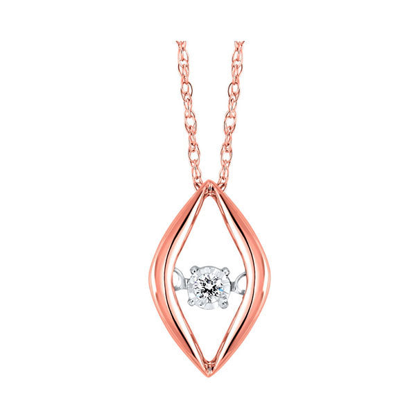 diamond rol rhythm of life solitaire marquise halo pendant in rose gold