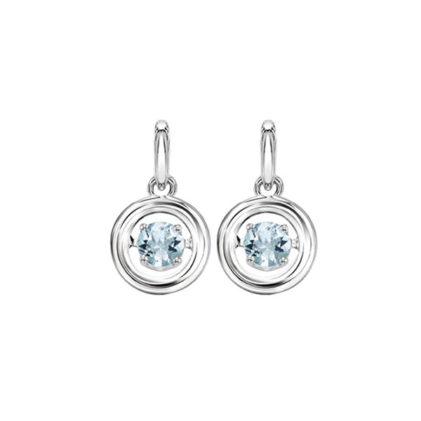 aquamarine birthstone rol rhythm of life dangle earrings in sterling silver