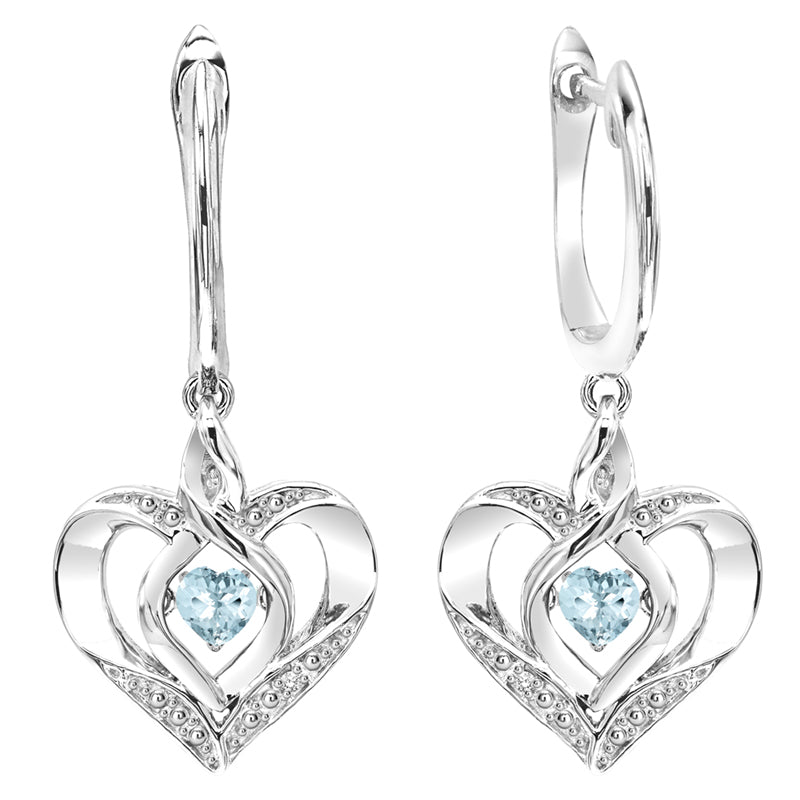 sterling silver rol prong aquamarine earrings 3/500ct