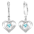 sterling silver rol prong blue topaz earrings