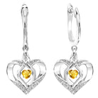 sterling silver rol prong citrine earrings