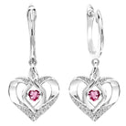 sterling silver rol prong pink tourmaline earrings 3/500ct