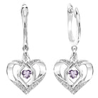 sterling silver rol prong alexandrite earrings