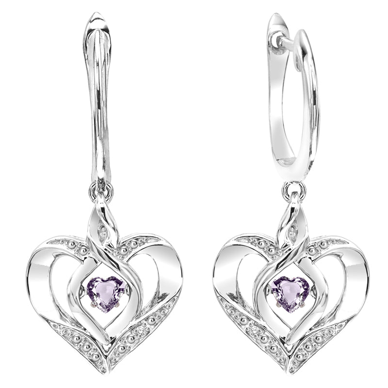 sterling silver rol prong alexandrite earrings