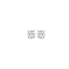 diamond round classic solitaire stud earrings in 14k white gold (1/4 ctw)