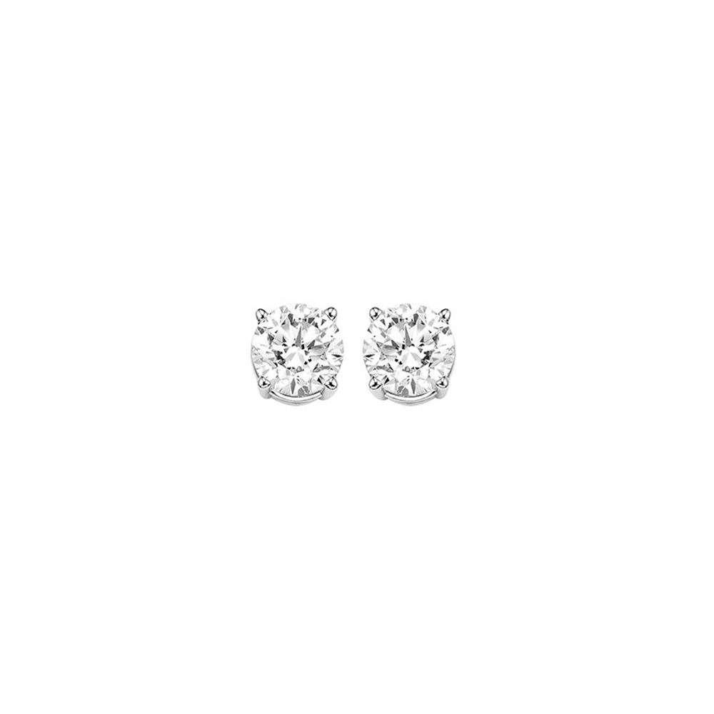 diamond stud earrings in 14k white gold (1/3 ct. tw.) i2/i3 - h/k
