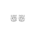 diamond round classic solitaire stud earrings in 14k white gold (3/4 ctw)