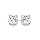 diamond round classic solitaire stud earrings in 14k white gold (1 ? ctw)