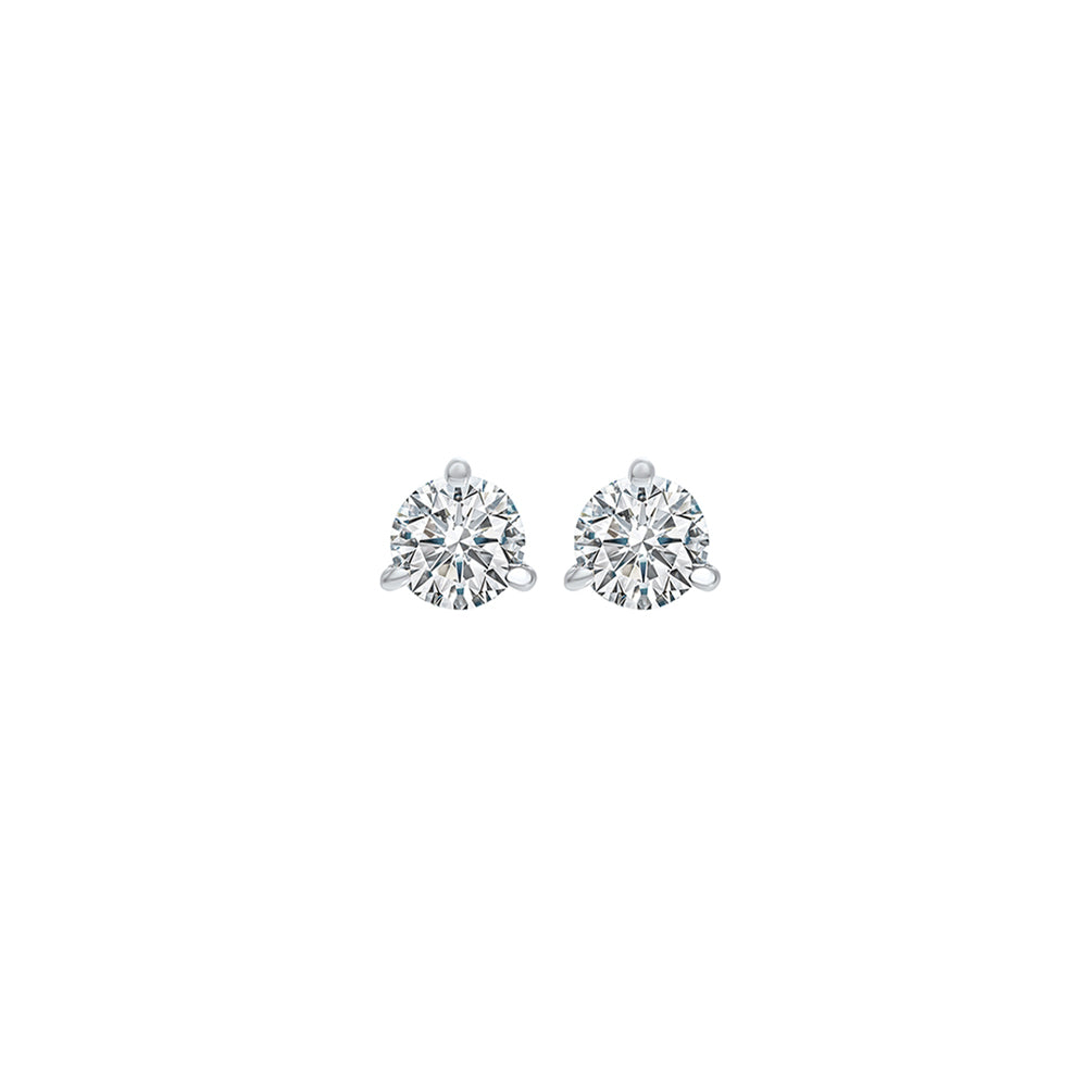diamond stud earrings in 18k white gold (1/20 ct. tw.) si2 - g/h