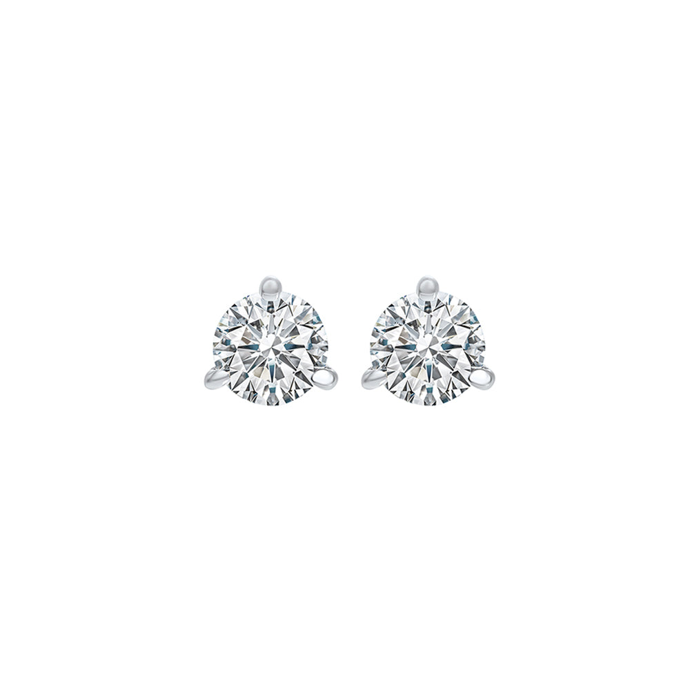 diamond stud earrings in 18k white gold (1/4 ct. tw.) si2 - g/h
