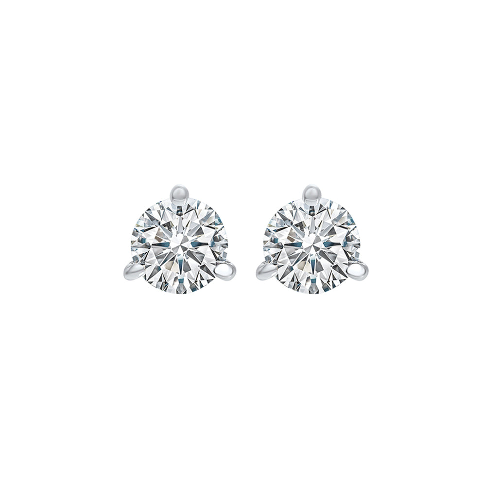diamond stud earrings in 18k white gold (1/2 ct. tw.) si2 - g/h