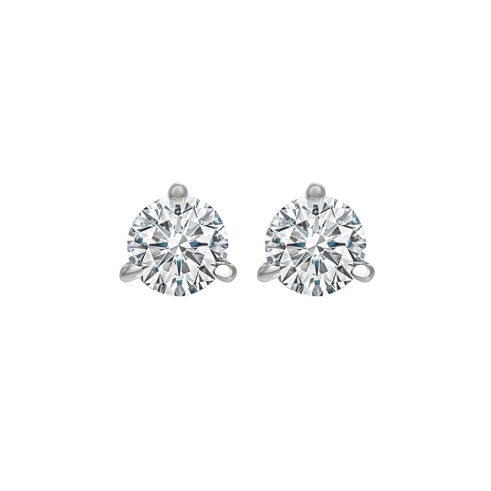 diamond stud earrings in 18k white gold (3/5 ct. tw.) si2 - g/h