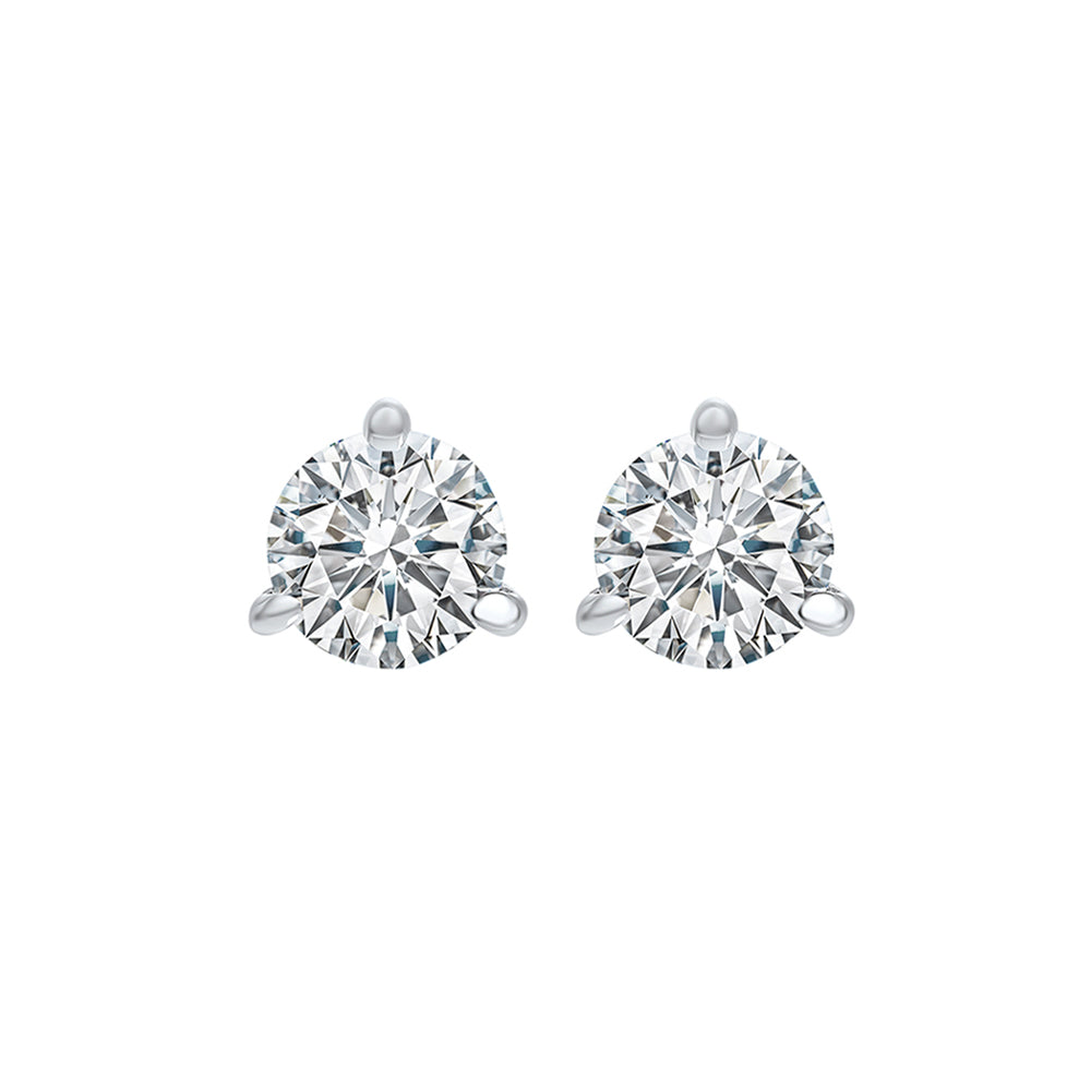 diamond stud earrings in 18k white gold (3/4 ct. tw.) si2 - g/h