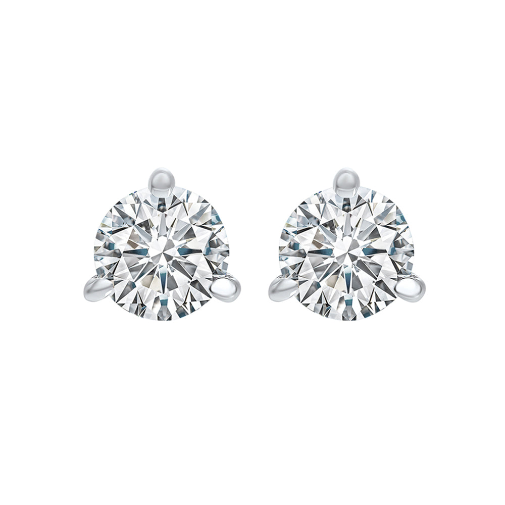 diamond stud earrings in 18k white gold (1 1/4 ct. tw.) si2 - g/h