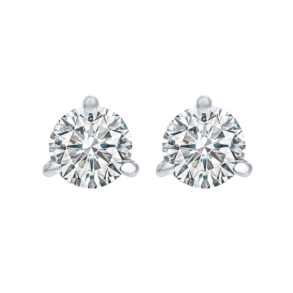 diamond stud earrings in 18k white gold (1 1/2 ct. tw.) si2 - g/h