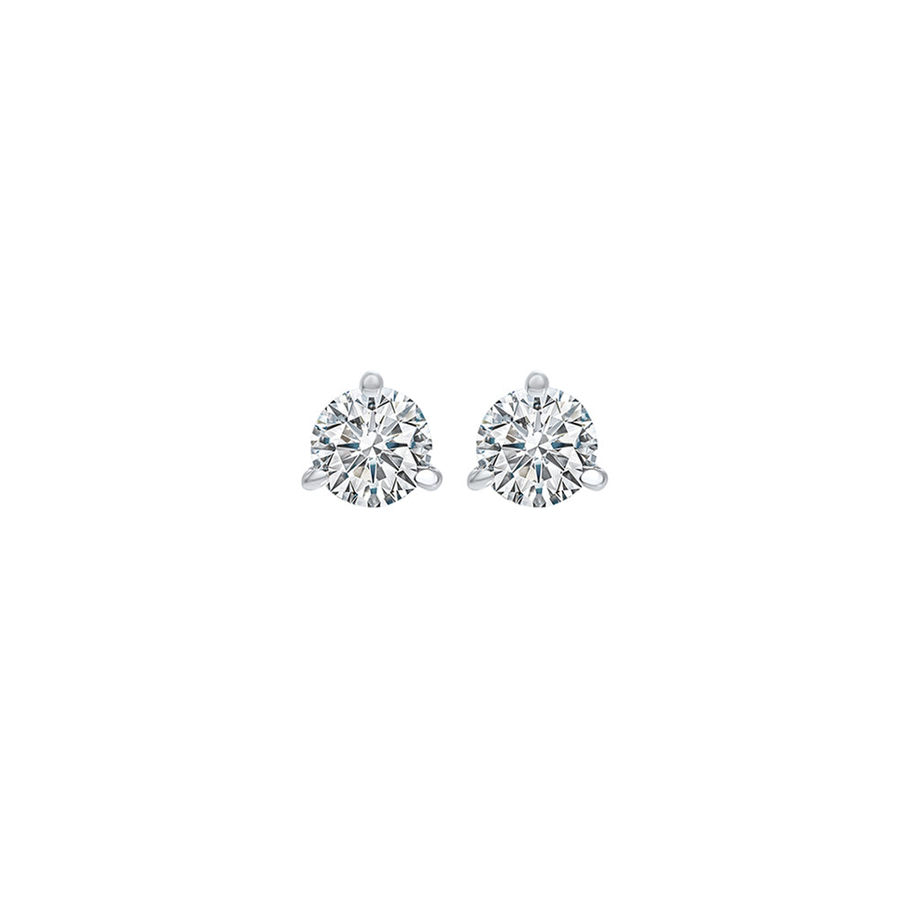 martini diamond stud earrings in 14k white gold (1/10 ct. tw.) si3 - g/h