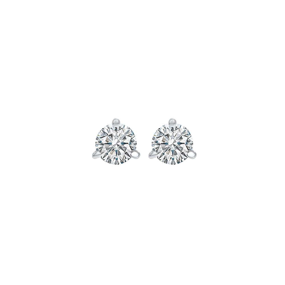 martini diamond stud earrings in 14k white gold (1/8 ct. tw.) si3 - g/h