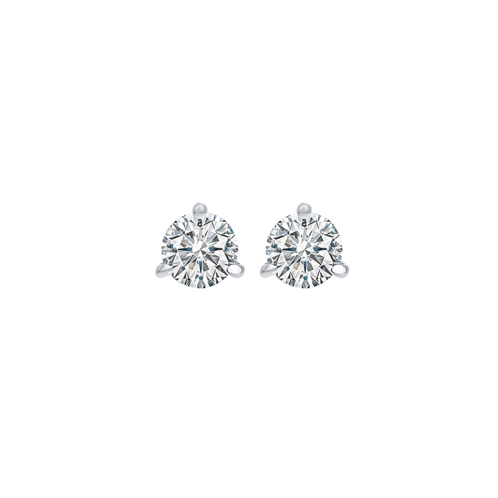martini diamond stud earrings in 14k white gold (1/5 ct. tw.) si3 - g/h