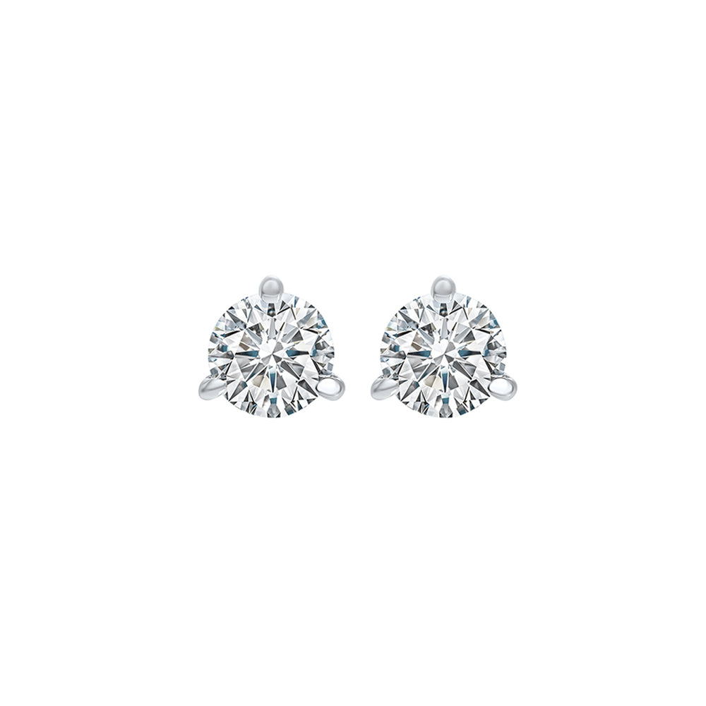 martini diamond stud earrings in 14k white gold (1/3 ct. tw.) si3 - g/h