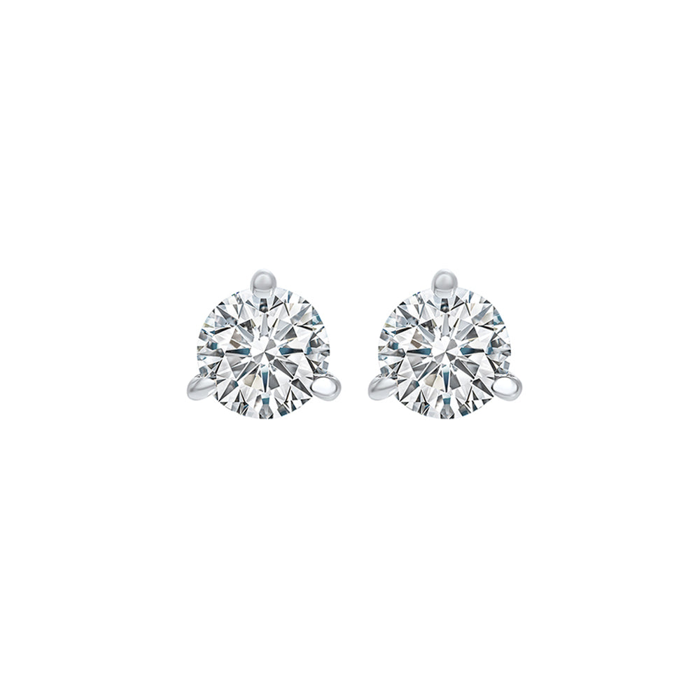 martini diamond stud earrings in 14k white gold (3/8 ct. tw.) si3 - g/h