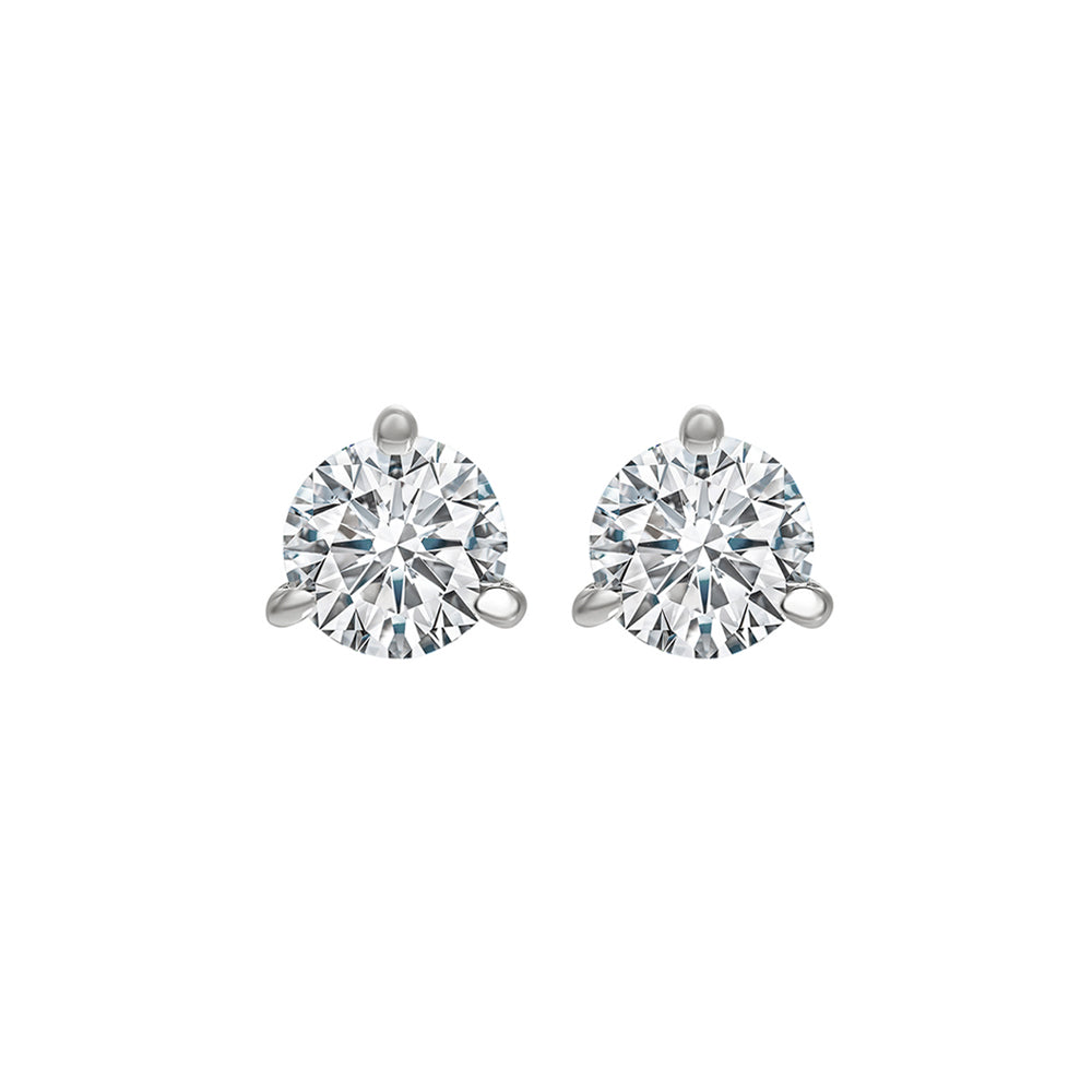 martini diamond stud earrings in 14k white gold (5/8 ct. tw.) si3 - g/h