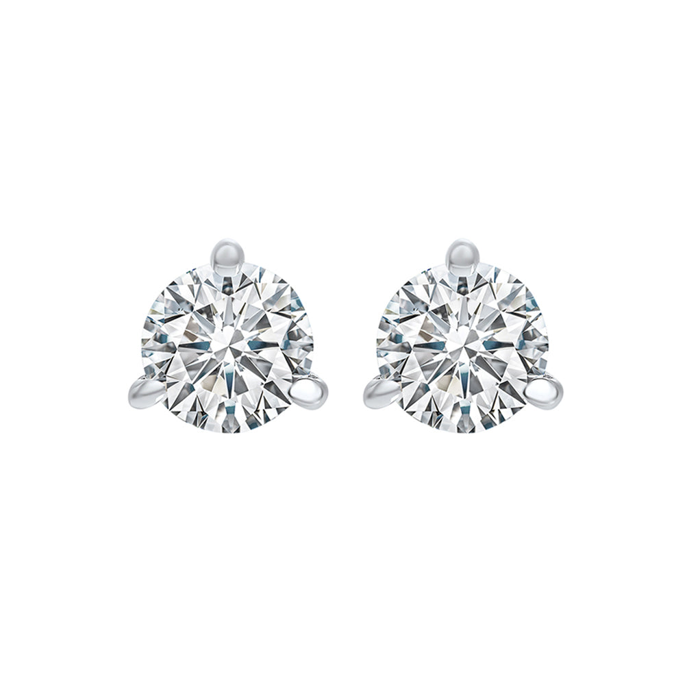 martini diamond stud earrings in 14k white gold (1 ct. tw.) si3 - g/h